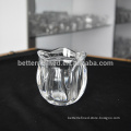 Flower shape home decor crystal candle holder